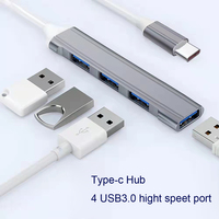 Hub USB 3.0 Adaptor USB C dan Stasiun Dok 4 In 1 Hub Tipe C untuk iMac MacBook Pro Air Mac Ipad Permukaan Chromebook PS4 Dell