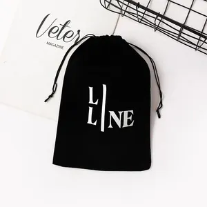large custom high quality velvet drawstring pouch with string suppliers packaging bag jewelry gift pouch