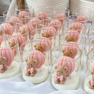 LANJO Cute Bow Tie Teddy <b>Bear</b> Hot Air <b>Balloon</b> Custom Logo Scented Candle for Birthday Gift Home Decor Ornament Party Favor - Product Image 2