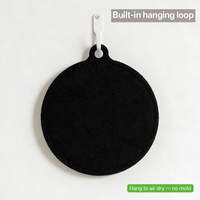 Tapis résistant à la chaleur en silicone rond avec trou suspendu, porte-pot de qualité alimentaire Trivet pour cuisine, protecte