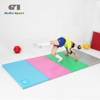 Tapis de gymnastique en vinyle, tapis pliant en mousse, tapis de sport, fitness, gymnastique, panneau pliant d'exercice, tapis de sport pour salle de sport à usage domestique