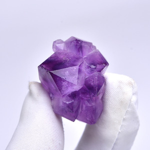 Vente en gros de grappe de cristaux d'améthyste brute en forme de <span class=keywords><strong>dent</strong></span> et de fleur, pierres précieuses énergétiques pour la décoration intérieure - Product Image 4