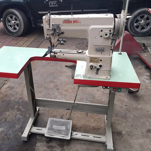 Machine à coudre industrielle d'occasion Golden Wheel CS-8713 à une aiguille, alimentation unisson, à cylindre, pour cuir et sacs, à vendre - Product Image 3