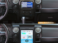 Stereo Mobil Tesla Style 12,1 inci untuk Ford F150 2014-2015, Multimedia Player dengan Wireless CarPlay Android Auto Navigasi Head Unit
