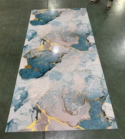 Alternative moderne au marbre pour intérieur, feuille de PVC flexible brillante de 3 mm, résistante aux UV, pour la décoration murale de villas, salles de sport, salles à manger, salons, hôtels