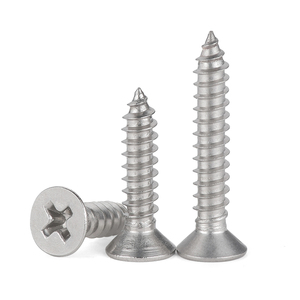 Tornillos Autorroscantes de Cabeza Plana Phillips de Acero Inoxidable 304 M1 M2 M3 M4 M5 M6 - Product Image 1