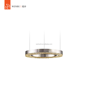Luxury <b>Chandelier</b> Ring Honeycomb stainless steel+K9 crystal Mirror <b>Chrome</b> Dining Room - Product Image 1