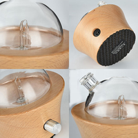 Diffuseur d'huiles essentielles en verre haut de gamme avec base imitation bois, sans eau, pour aromathérapie, spa à domicile, machine à parfum pour diffuseur d'arômes