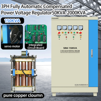 Stabilisateur/régulateur de tension automatique SVC triphasé SBW-150kVA AC en cuivre, 380V, vente en gros