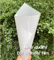 Película de transferencia A3 + DTF Impresión directa para sublimación Hojas de papel de película de transferencia DTF PET transparente de un solo lado mate para impresora DTF