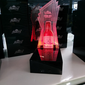 Custom <b>LED</b> Acrylic Luminous Bottle Display Stand, Rechargeable <b>Lighted</b> Holder for <b>Bar</b> & Nightclub - Product Image 3