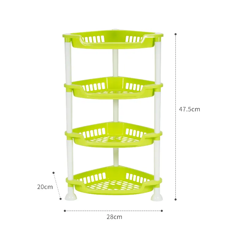 Fabrika fiyat ev 4-layer tuvalet banyo üçgen köşe raf mutfak baharat depolama tutucular raflar ekran raflar