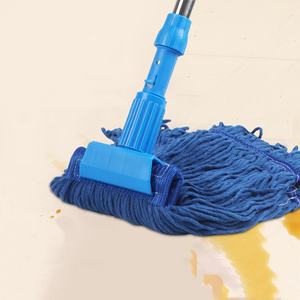 Mango de acero inoxidable giratorio Lavable a <span class=keywords><strong>mano</strong></span> escalable, fregona doméstica ecológica, cubierta de tela para cabeza de fregona reemplazable antigua - Product Image 5