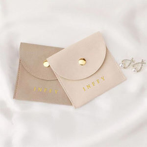Bolsa de Embalaje de Joyería de Microfibra Reciclable Personalizada al por Mayor, Muestra Gratis, Bolsa Pequeña para Collares y Botones - Product Image 2