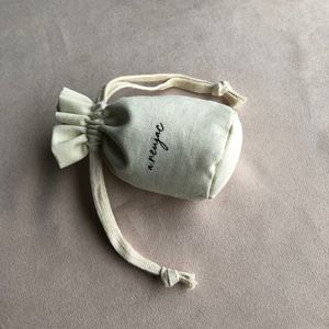 Pequeño de lino de algodón bolsas de embalaje de fondo redondo de lino de algodón con cordón bolsa de viaje - Product Image 2