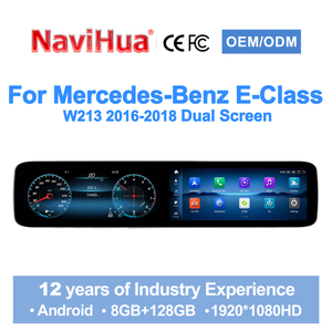 เครื่องนำทาง GPS สำหรับรถยนต์ NaviHua จอคู่ ระบบแอนดรอยด์ 8GB+128GB ความละเอียด 1920*1080 สำหรับรถยนต์เมอร์เซเดส-เบนซ์ E-Class W213 ปี 2016-2018 - Product Image 1