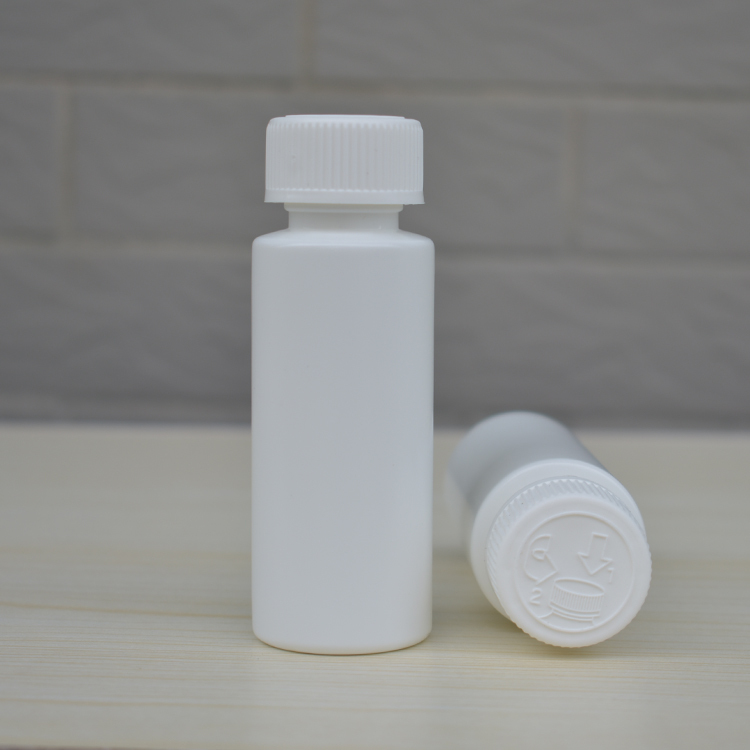 Empty 60 ml white child resistant cap HDPE plastic bottle for Kirkland minoxidil solution
