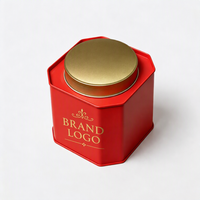 Boîte cadeau élégante en métal hexagonal
