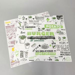 Papier d'emballage alimentaire, papier ciré anti-graisse pour hamburgers, sans PE, échantillons gratuits, machines à snacks, impression en héliogravure, qualité alimentaire - Product Image 2