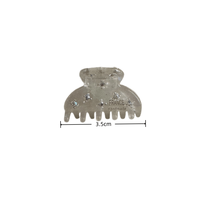 Pince à Cheveux en Acétate Imprimée Style Français FRANCE avec Strass pour Femme – Décoration Décontractée pour Voyage, Bureau, Bijou de Cheveux
