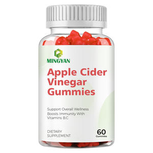 Gomitas de Vinagre de Sidra de Manzana a <span class=keywords><strong>Precio</strong></span> de Fábrica, 60 Unidades - Vitamina B9 y B12 para Apoyo Inmunológico y Energético, Veganas, Aptas para Keto, Sin Gluten - Product Image 1