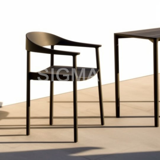 Sigma Aluminum Outdoor Table And Chair Waterproof Patio Outdoor Garden Furniture Aluminum Table