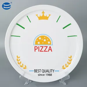 Excellent custom logo new bone china pasta plate porcelain pasta pizza ceramic plate Italian style charger serve plate