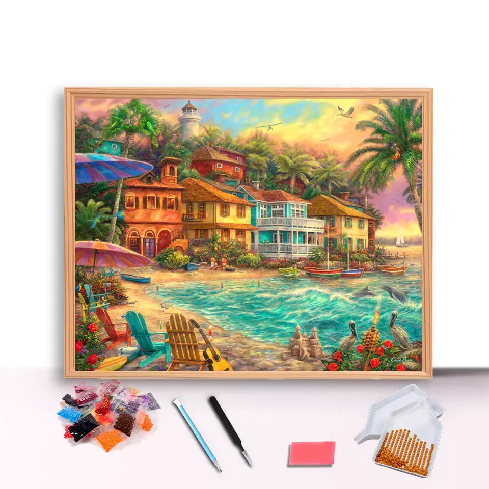 Pintura de diamantes personalizada para casa, decoración del hogar, 5d, paisaje