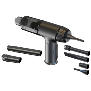 Mini <span class=keywords><strong>aspirateur</strong></span> et souffleur portatif, 2 vitesses, batterie 7,4 V * 1800 mAh avec plusieurs buses pour le nettoyage de l'intérieur de la voiture - Product Image 2