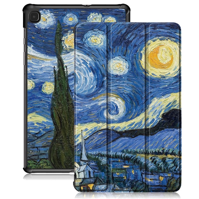 Auto Wake Sleep Lightweight Trifold Stand Hard PC Back Cover Leather Tablet Case for Samsung Galaxy Tab S6 Lite 10.4" P610 P615