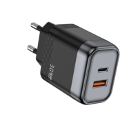 Cantell Chargeur rapide en alliage d'aluminium de haute qualité 30W PD 2.0/QC3.0 Type-C avec câble de 1m pour outil électrique et téléphone portable