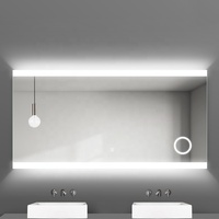 Miroir de bain sae miroir d'armoire de bain led vanité de salle de bains led lumière miroir intelligent