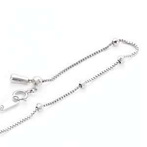 Understated Gloss White Pt950 Mini Wristlet Smooth Single Links Daily Unisex Delicate <b>Stack</b> Platinum Wrist Trinket Gift - Product Image 5