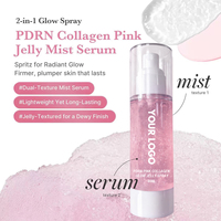 Spray Fixateur de Maquillage Visage en Gros, Effet Fixation Facile, Imperméable, Contrôle du Sébum, Base de Teint Longue Durée, Brume Gelée Rose au PDRN et Collagène