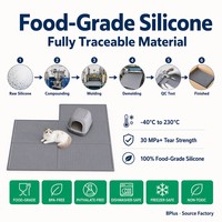 Tapis anti-déversement modulaire en silicone BPlus pour litière de chat, qualité alimentaire, antidérapant, pour chiens et chats