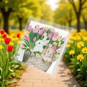 กระดาษเช็ดปากลายดอกไม้ใหญ่ พิมพ์สี สำหรับเทศกาลอีสเตอร์ ผลิตจากเยื่อไม้บริสุทธิ์ จัดจำหน่ายโดยตรงจากโรงงาน - Product Image 2