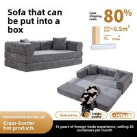 Sofá Cama Modular Plegable Convertible, Sofá de Dos Plazas con Esponja de Alta Densidad para Apartamento, Sala de Estar, Hotel, Diseño que Ahorra Espacio