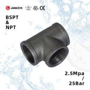 وصلة كوع دائرية من الفولاذ الأسود من جيانزهي، وصلة على شكل حرف T صناعية لأنابيب المياه وأنابيب الغاز والري مقاس 12 بوصة وتركيباتها - Product Image 1