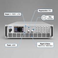 Source d'alimentation bidirectionnelle CC haute précision à retour énergétique régénératif 1000V 15A 6kW pour les tests de R&D en laboratoire