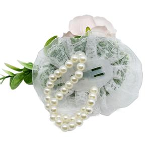 Coshinerose fiore artificiale rosa blu corpetto da sposa pinza Pin Boutonniere per gli uomini - Product Image 3