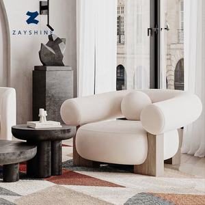 Zayshine นอร์ดิกที่ทันสมัยกรอบไม้จริงห้องนั่งเล่น<span class=keywords><strong>เก้าอี้</strong></span>โซฟาคนเดียว <span class=keywords><strong>lazyboy</strong></span> ผ้ากำมะหยี่สีขาว<span class=keywords><strong>เก้าอี้</strong></span>ห้องนั่งเล่นห้องนั่งเล่น - Product Image 1