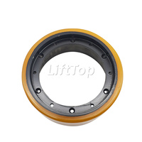 Roue motrice pour transpalette électrique 210 mm x 70 mm en polyuréthane, moyeu concave à six trous, pièce de rechange pour EP F4