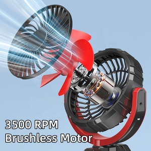 Ventilateurs miniatures sans fil F7102 de 6 pouces, ventilateur rechargeable avec batterie au lithium pour bureau, voiture, voyage, camping - Product Image 5