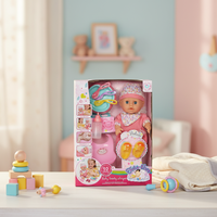 Ensemble de jeu d'alimentation KSF, poupée réaliste de 14 pouces en ABS, corps entier, fonction d'urination sonore, jouet pour enfants de 2 à 4 ans