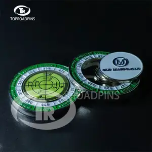 Ontwerp Professionele Gepersonaliseerde Poker Chip Niveaumeter Magnetische Hoed Clip Golfbal Marker