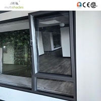Fenêtres de maison à double vitrage insonorisées NFRC USA, triple vitrage Low-E, en aluminium, à battants inclinables et pivotants