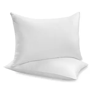 Hotel and home use 100% polyester goose down alternative 2 sets of bamboo quilted bed pillow