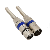 Câble audio professionnel pour dispositif à effets personnalisés, vente en gros d'usine, connecteurs mâles et femelles à 3 broches, interface à ressort, PVC