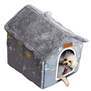 Dog House Indoor Foldable Kennel Bed <b>Mat</b> with Cushion for Dogs <b>Cats</b> Winter Warm Nest for Dog House Indoor - Product Image 1