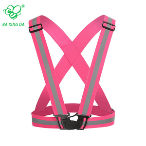 Rompi Keselamatan Reflektif dengan Logo yang Dapat Disesuaikan, Visibilitas Tinggi, Sabuk Reflektif untuk Lari Malam di Luar Ruangan, Pita Reflektif Nilon, Pakaian Reflektif - Product Image 5